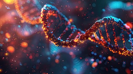 Digital illustration of a dna
