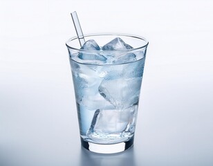 Iced Water with Straw