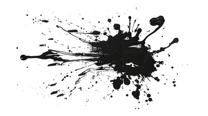 Canvas Print - a small ink splatter on white background, in cartoon style