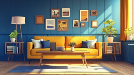 Sticker - modern living room