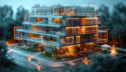 Wall Mural - Modern Smart Building Architectural Design