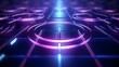 © plaksa - 3d rendering of purple and blue abstract geometric background. Scene for advertising, technology, showcase, banner, game, sport, cosmetic, business, metaverse. Sci-Fi Illustration. Product display