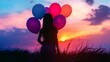 © Togrul - Colorful balloons silhouette