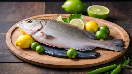 fresh fish with lemon and spices