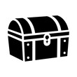 © sumonbrandbd - A silhouette wooden treasure chest icon and vector illustration