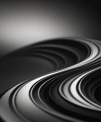 black and white abstract background with spiral pattern