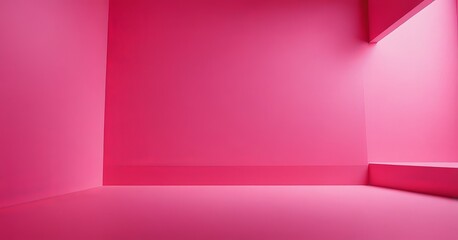 Fototapete - pink room with window and light coming from the ceiling