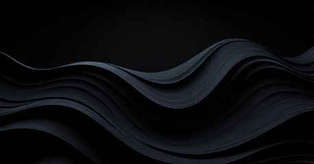 Wall Mural - black background with wavy lines