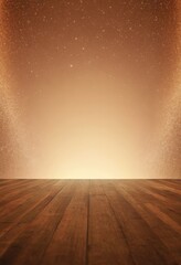 Poster - wooden floor with light shining in the background