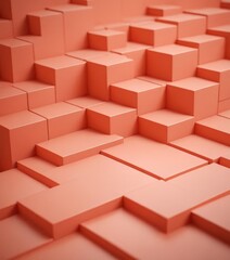 Poster - large group pink cubes