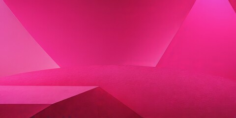Leinwandbilder - pink wall with red triangle on it