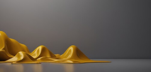 Fototapete - yellow plastic object on grey surface