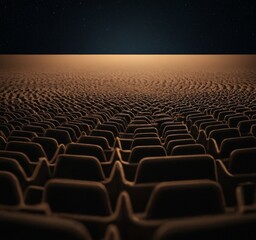 Aufkleber - empty cinema theater with rows seats