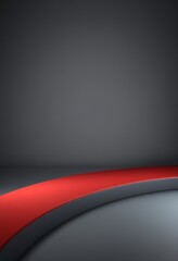 Fototapete - red and black background with curved curve