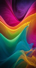 Aufkleber - colorful abstract background with rainbow colored wave