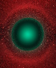 Aufkleber - green hole in the center red nebula
