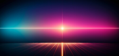 Leinwandbilder - bright light shines through the center dark room