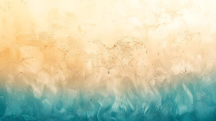 Poster - Beautiful abstract gradient wall art in soft orange and turquoise hues