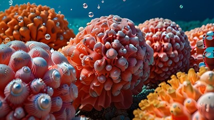 Bubbles in a coral Ocean