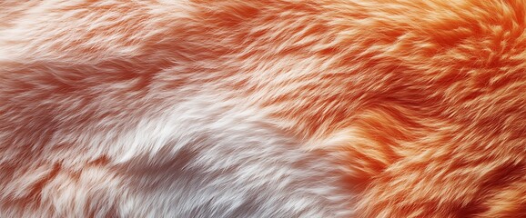 close up of orange and white cat fur texture.