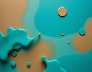 Aufkleber - blue and brown liquid is being poured onto
