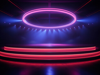 Wall Mural - Eyecatching Abstract neon lights background