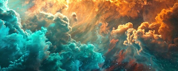 Aufkleber - colorful nebula