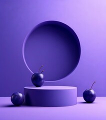 Aufkleber - purple background with two chers on pedestal