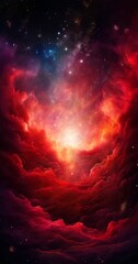 Aufkleber - red nebula