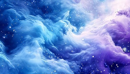 Poster - blue and purple nebula