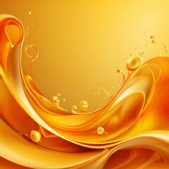 Aufkleber - yellow background with splash liquid