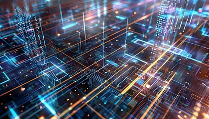 An abstract depiction of digital technology