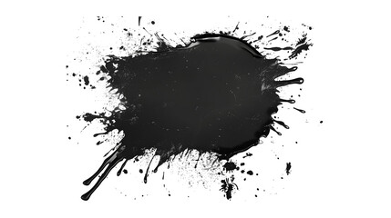 Frame in the form of paint blot, black on white background