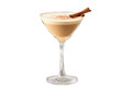 © panophotograph - Brandy Alexander An elegant cocktail glass with creamy brown liquid nutmeg sprinkle and cinnamon stick