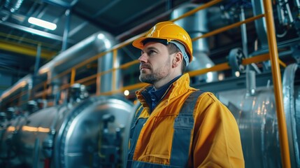 Industrial Worker in a Factory Setting