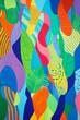© SHI - Youth background, vibrant, colors, blue, green, orange with patterns, lines, modeling, to create a youthful, energetic, hopeful atmosphere, highlighting, new life, vitality, passion, color, colorful,