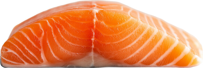 Wall Mural - Fresh salmon fillet ready for cooking or preparation isolated on transparent background.