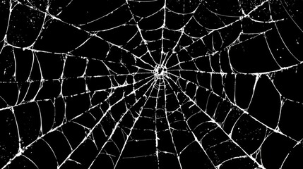 Solid Black Backgorund With Isolated Spider Web Spooky Halloween Themed Backdrop Image