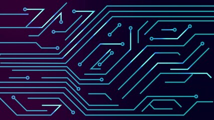Animated circuit board background, 4k animation, saber effect, abstract background.