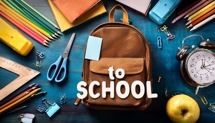 Wall Mural - back to school background