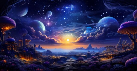 Leinwandbilder - fantasy landscape wallpapers