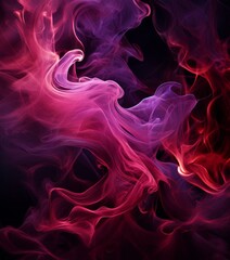 Poster - pink and red smoke background