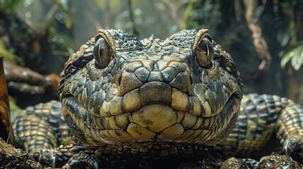 Poster - Close-up Portrait of a Crocodile