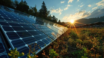 Poster - Installation of environmentally friendly solar and renewable energy plants located in landfill sites. Renewable energy, electricity, solar, power, environment, energ, technology, industrial