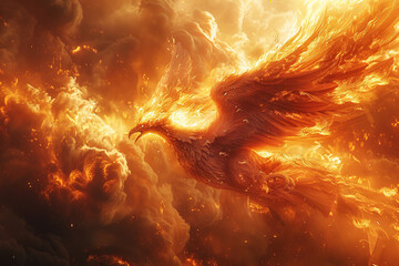 Sticker - Phoenix Rising From the Flames