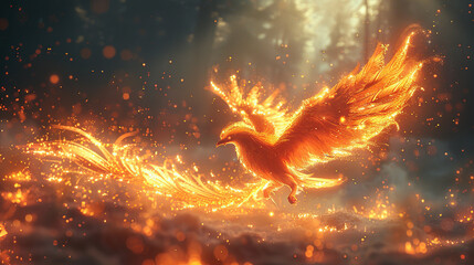 Poster - Phoenix Rising from Ashes