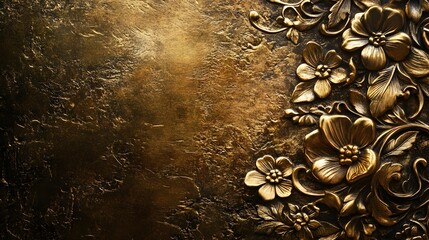 Antique brass etching texture background, showcasing vintage elegance with intricate brass details