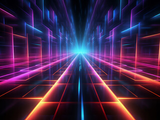 Wall Mural - Eyecatching Bright colorful neon background