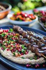 Canvas Print - shish kebab on skewers