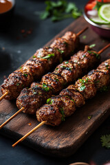 Poster - shish kebab on skewers